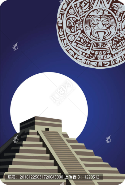 古董瑪雅金字塔和日歷
