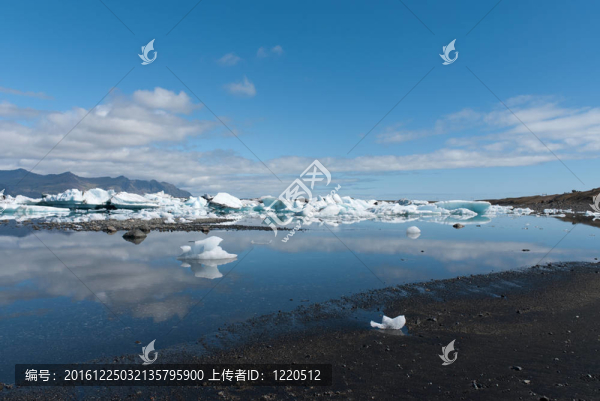 在冰島jokulsarlon湖