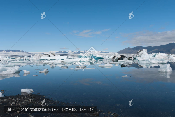 在冰島jokulsarlon湖