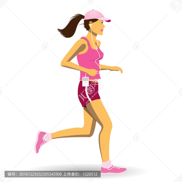 女人慢跑