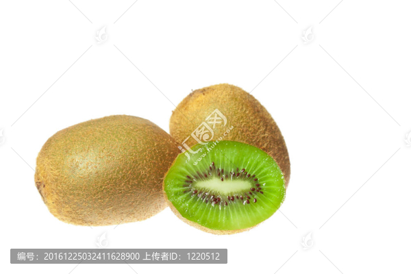 新鮮獼猴桃白色隔離