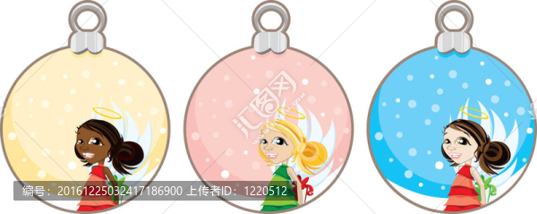 圣誕天使禮品標(biāo)簽