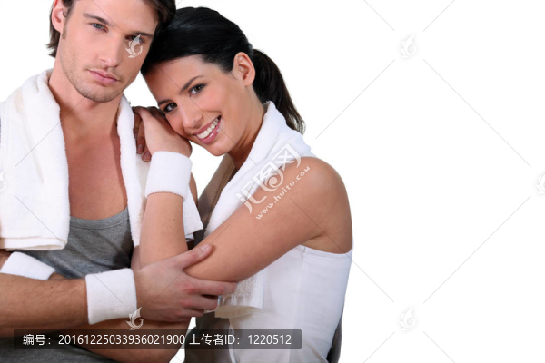 健身房夫婦鍛煉后