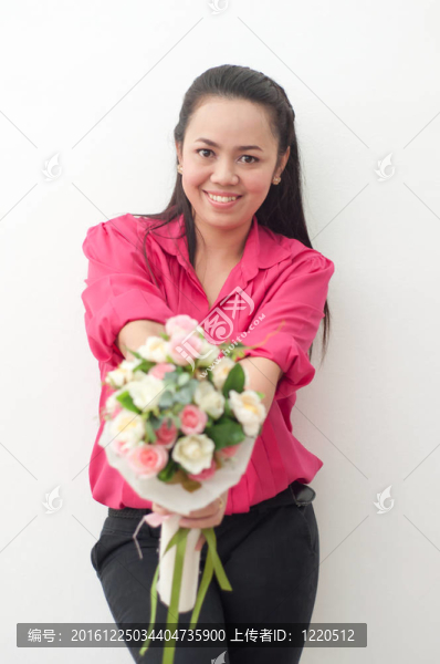 亞洲美女在隔離泰國紅衫白持