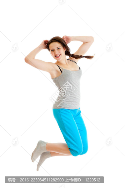 快樂跳躍少女