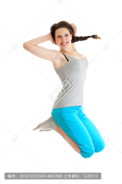 快樂跳躍少女