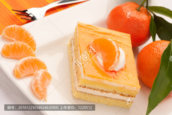 橙色的芝士蛋糕