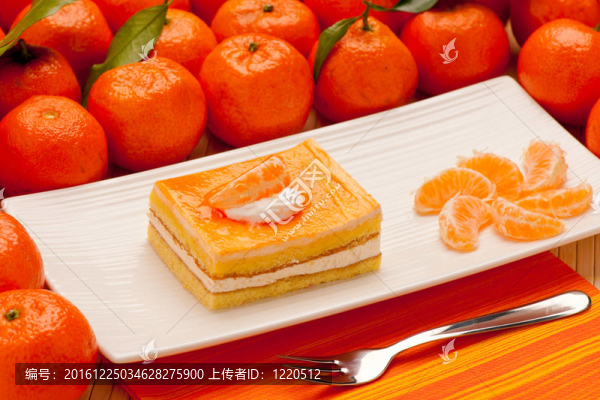 橙色的芝士蛋糕