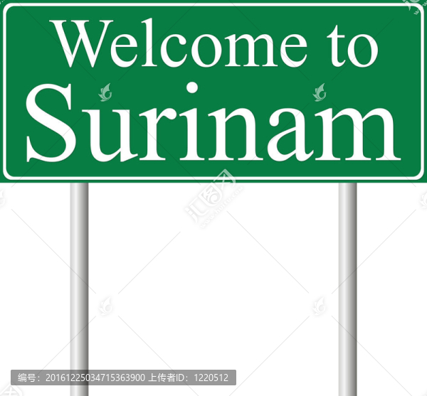 歡迎來(lái)到Surinam；概念的路標(biāo)