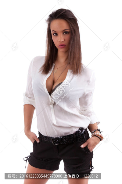 性感年輕白人女性假扮