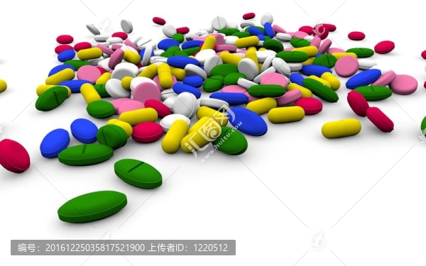 白色背景的藥片