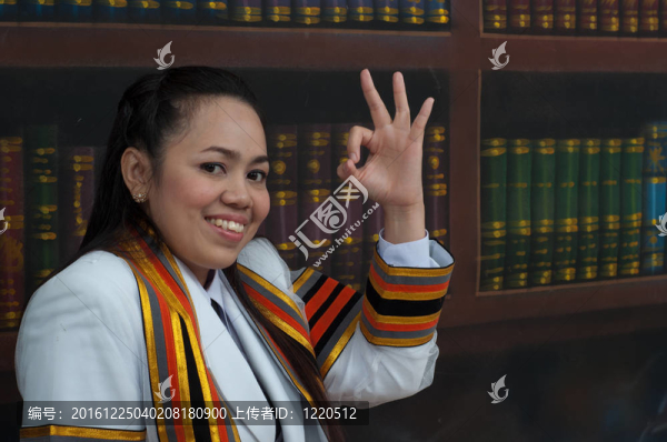 亞洲泰國吸引研究生女圖書館