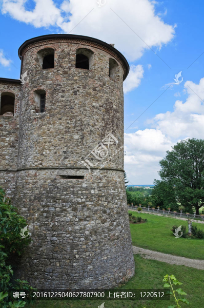 阿加扎諾城堡。Emilia,Romagna。意大利.