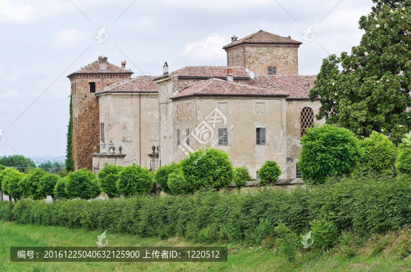 阿加扎諾城堡。Emilia,Romagna。意大利.