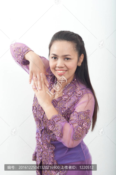 亞洲的泰國(guó)女紫色穆斯林服飾-,banduang