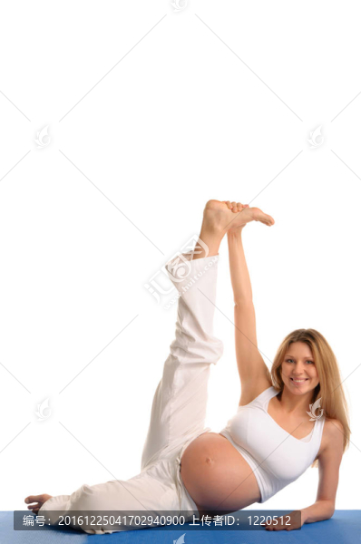 孕婦躺下練瑜伽