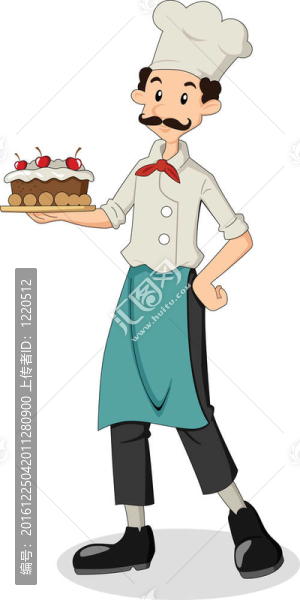 卡通廚師