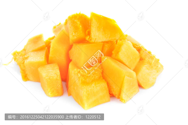 南瓜片在白色背景上的隔離