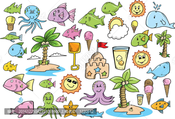 海洋海灘夏季集
