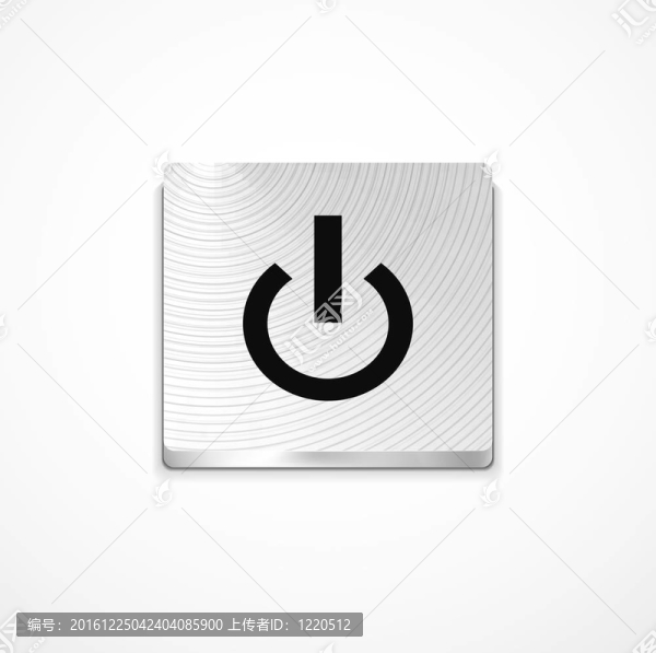 銀色電源按鈕