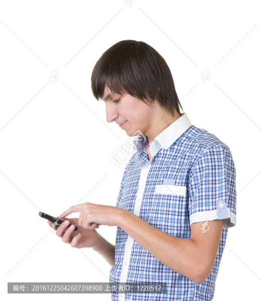 快樂(lè)男子接電話