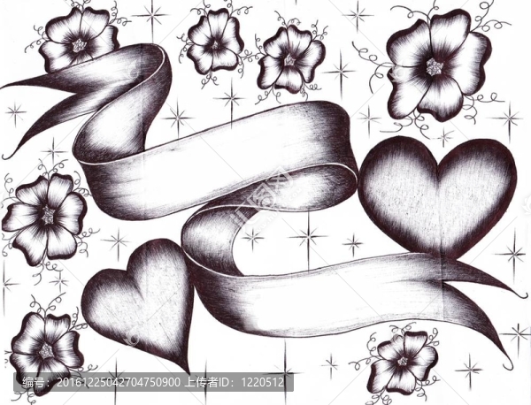 空白滾動愛插圖