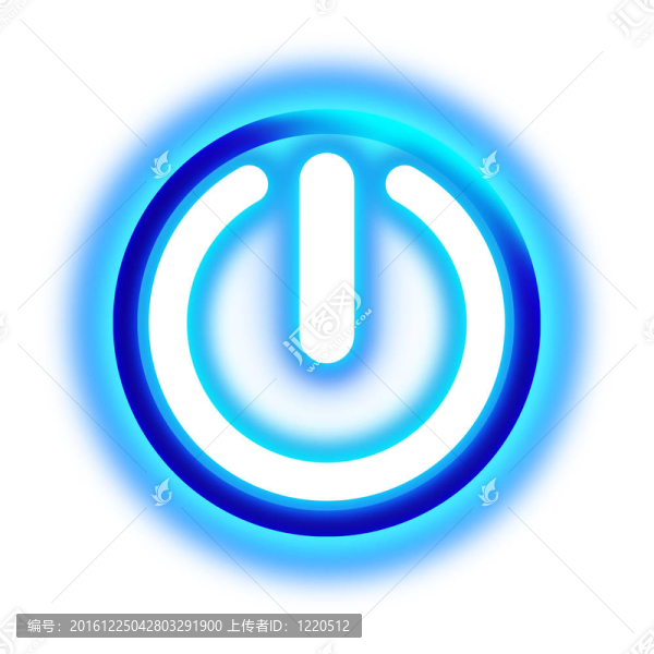 發(fā)光的電源按鈕