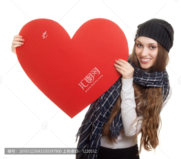 情人節(jié)。女人抱著情人節(jié)心簽署副本空間