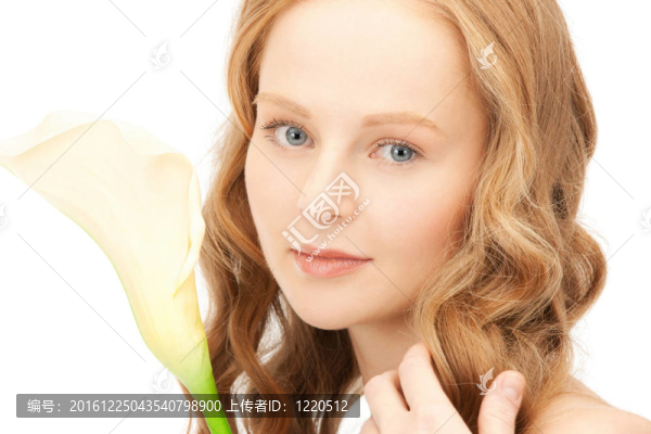 美麗的女人calla,flower