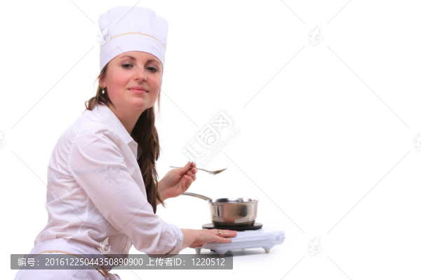 美女廚房的女人