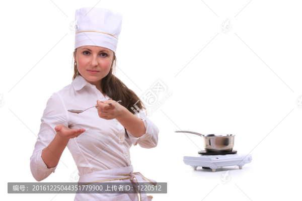 美女廚房的女人