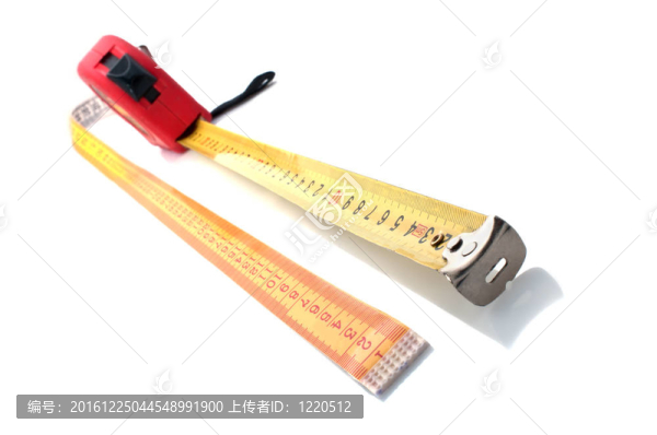 黃色卷尺和可伸縮鋼帶