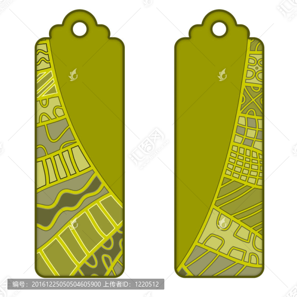具有綠色圖案的標(biāo)簽或標(biāo)簽