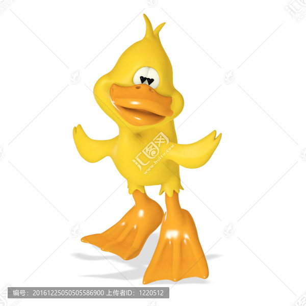 可愛(ài)的3D鴨在愛(ài)