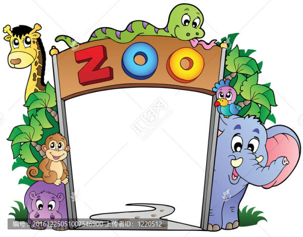 動物園入口各種動物