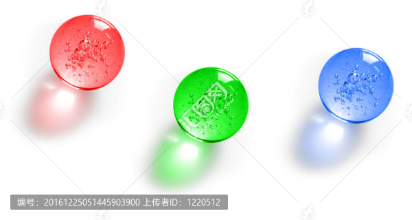 三色玻璃球
