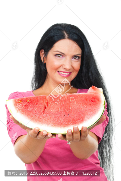 美女獻(xiàn)西瓜
