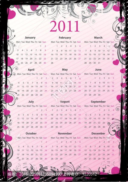 歐洲花calendar2011