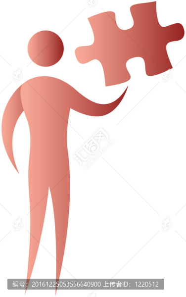 人手里拿著一塊拼圖