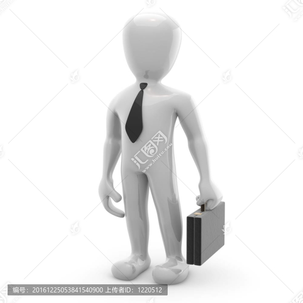 3D圖像；字符公文包