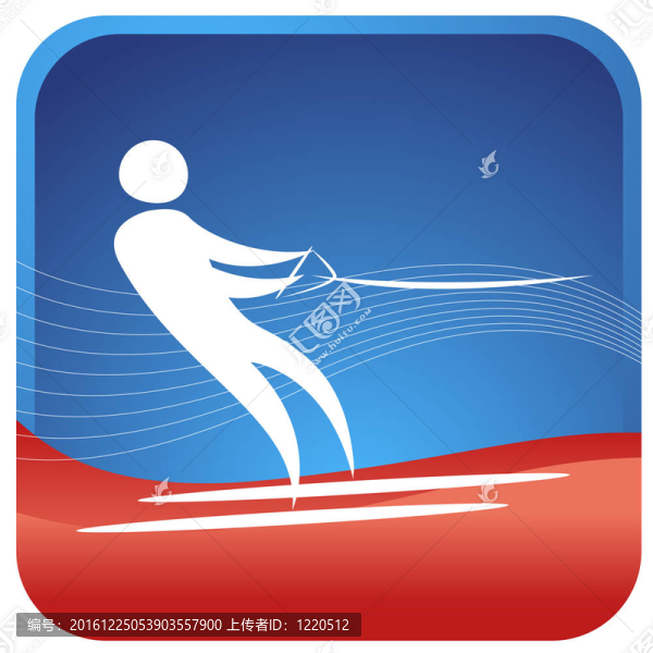 使用支撐手柄的人類沖浪