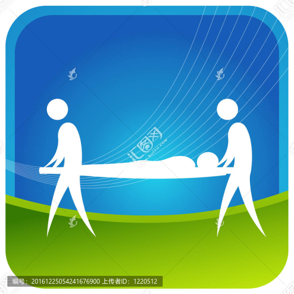 兩個抬擔(dān)架的病人。
