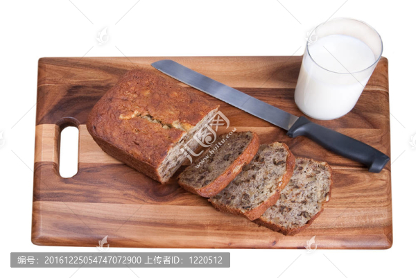 香蕉面包和牛奶