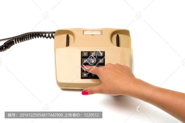 手和電話。