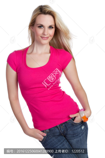 孤立的漂亮女人