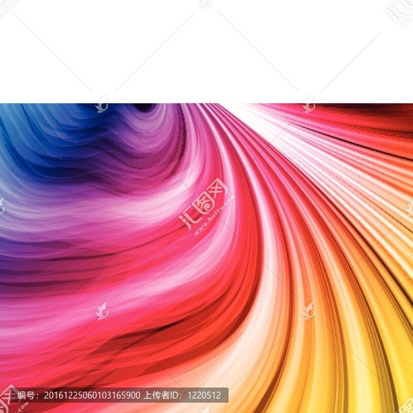 黑色背景上的彩色波浪