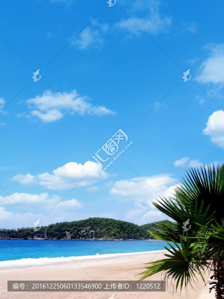 夏日在美麗的海灘