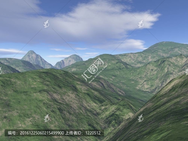 計(jì)算機(jī)生成的山景