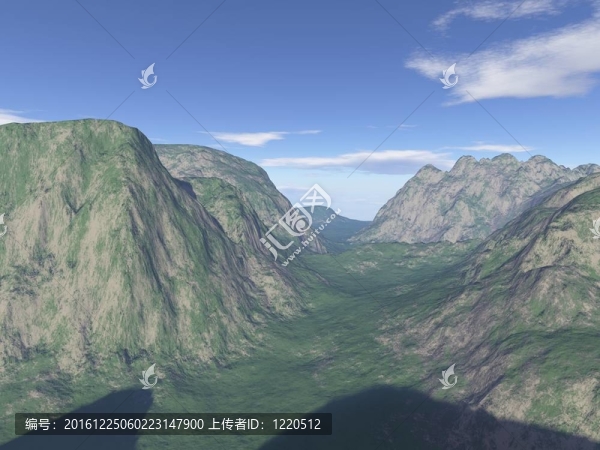 計算機生成的山景
