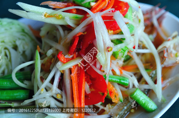 泰國木瓜沙拉盤也被稱為SOM,TAM